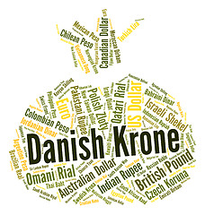 Image showing Danish Krone Represents Exchange Rate And Currency