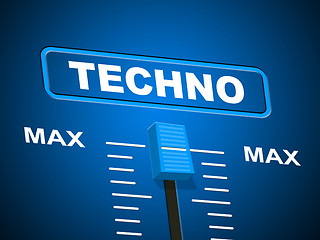 Image showing Techno Music Represents Sound Track And Acoustic