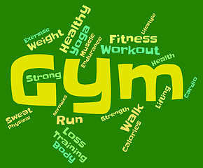 Image showing Gym Fitness Indicates Working Out And Athletic