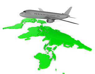 Image showing Worldwide Flights Means Web Site And Globalize