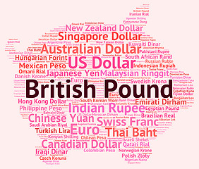 Image showing British Pound Shows Currency Exchange And Broker