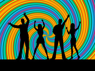 Image showing People Dancing Means Disco Music And Dance