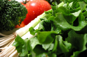 Image showing Fresh wet vegetables