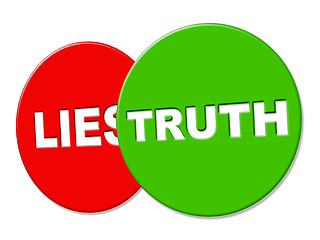 Image showing Truth Sign Shows No Lie And Accuracy
