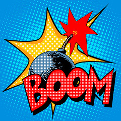 Image showing Boom bomb blast comic style