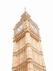 Image showing Retro looking Big Ben in London