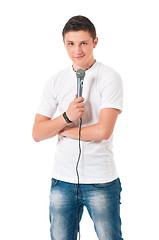 Image showing Man with microphone