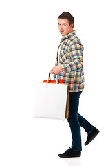 Image showing Man with shopping bags