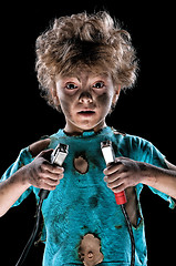 Image showing Little electrician