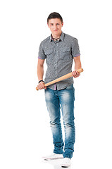 Image showing Man with baseball bat