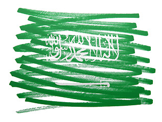 Image showing Flag illustration - Saudi Arabia