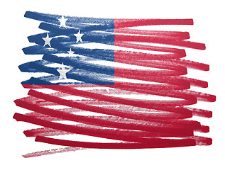 Image showing Flag illustration - Samoa