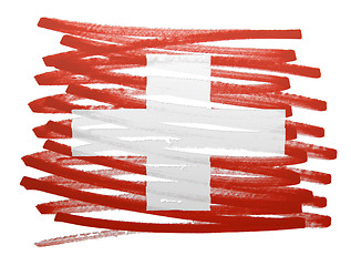Image showing Flag illustration - Switzerland