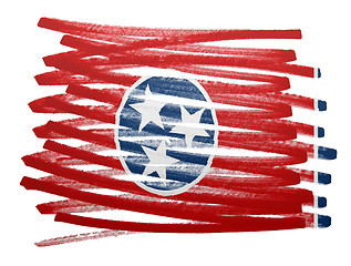 Image showing Flag illustration - Tennessee