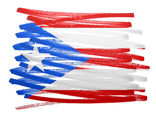 Image showing Flag illustration - Puerto Rico