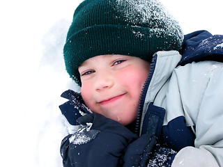 Image showing Child fun winter