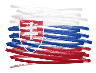 Image showing Flag illustration - Slovakia