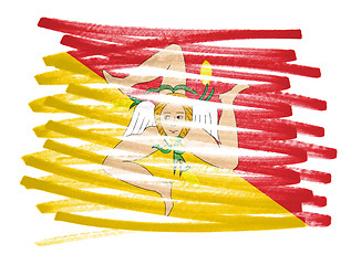 Image showing Flag illustration - Sicily