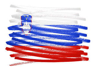 Image showing Flag illustration - Slovenia