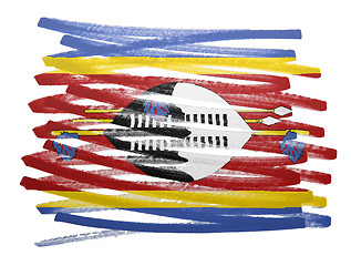 Image showing Flag illustration - Swaziland
