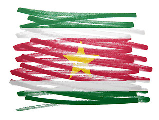 Image showing Flag illustration - Suriname