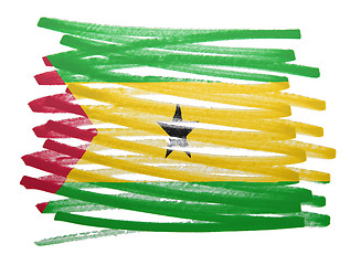 Image showing Flag illustration - Sao Tome and Principe