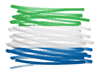 Image showing Flag illustration - Sierra Leone