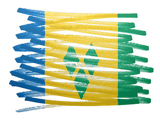 Image showing Flag illustration - Saint Vincent and the Grenadines