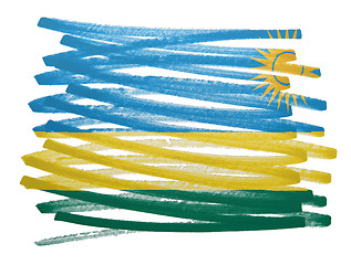 Image showing Flag illustration - Rwanda