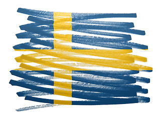 Image showing Flag illustration - Sweden