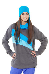 Image showing Winter woman in sport clothing