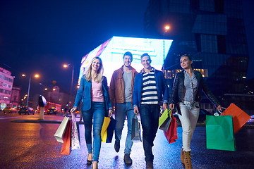 Image showing Group Of Friends Enjoying Shopping