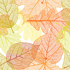 Image showing Detailed leaves seamless background. EPS 10