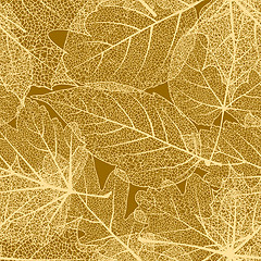 Image showing Detailed leaves seamless background. EPS 10