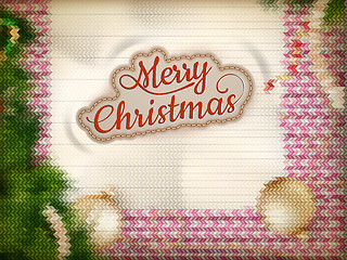 Image showing Christmas knitted background. EPS 10