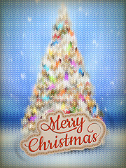 Image showing Christmas knitted background. EPS 10