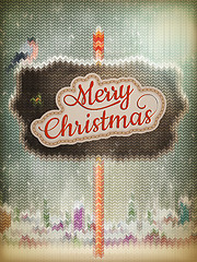 Image showing Christmas knitted background. EPS 10