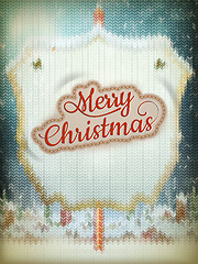 Image showing Christmas knitted background. EPS 10