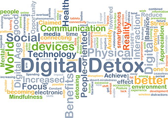 Image showing Digital detox background concept