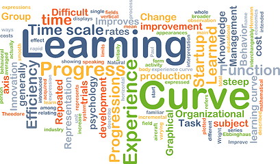 Image showing Learning curve background concept