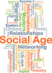 Image showing Social age background concept