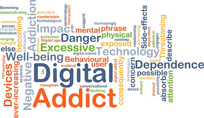 Image showing Digital addict background concept