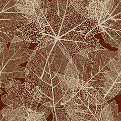 Image showing Detailed leaves seamless background. EPS 10