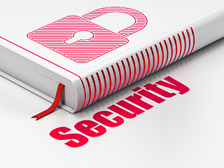 Image showing Privacy concept: book Closed Padlock, Security on white background