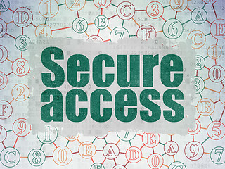 Image showing Protection concept: Secure Access on Digital Paper background