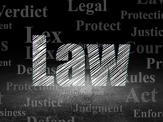 Image showing Law concept: Law in grunge dark room