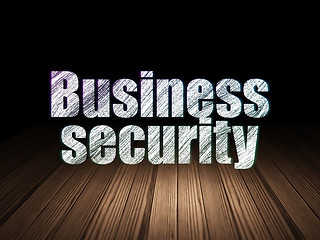 Image showing Safety concept: Business Security in grunge dark room