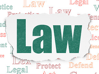 Image showing Law concept: Law on Torn Paper background