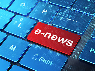 Image showing News concept: E-news on computer keyboard background