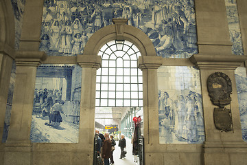 Image showing EUROPE PORTUGAL PORTO TRAIN STATION SAN BENTO